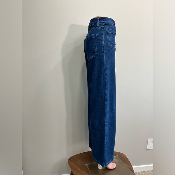 FRAME Le Slim Palazzo High Rise Wide Leg Jeans Loner Wash Size 25 - Picture 3 of 6